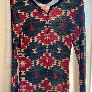 Colorful Southwest Cotton Ralph Lauren pullover top Size L